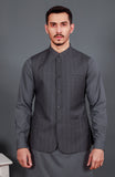 WINTER'24 MEN KAMEEZ SHALWAR WITH WAIST COAT CHARCOAL