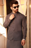 WINTER'24 MEN KAMEEZ SHALWAR WITH WAIST COAT CHARCOAL