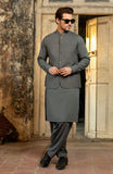 WINTER'24 MEN KAMEEZ SHALWAR WITH WAIST COAT DARK GREY