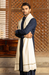 WINTER'23 MEN SHAWL FORMAL OFF WHITE