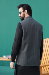 PRE WINTER'23 MEN WAISTCOAT PLAIN GREY