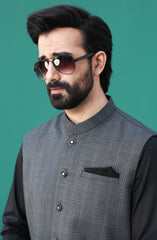 PRE WINTER'23 MEN WAISTCOAT PLAIN GREY