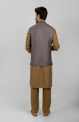 PRE WINTER'23 MEN WAISTCOAT PLAIN CHOCOLATE