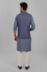 PRE WINTER'23 MEN WAISTCOAT PLAIN ROYAL BLUE