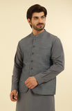 MEN KAMEEZ SHALWAR WITH WAIST COAT CHARCOAL