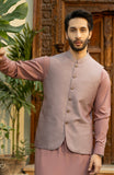 MEN KAMEEZ SHALWAR WITH WAIST COAT TEA PINK