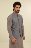 MEN KAMEEZ SHALWAR WITH WAIST COAT GREY