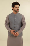 MEN KAMEEZ SHALWAR WITH WAIST COAT GREY