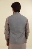 MEN KAMEEZ SHALWAR WITH WAIST COAT GREY