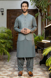 MEN KAMEEZ SHALWAR WITH WAIST COAT GREEN