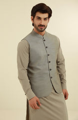 OLIVE GREEN BLENDED WAISTCOAT