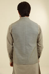 OLIVE GREEN BLENDED WAISTCOAT