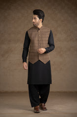 PRE WINTER'23 MEN WAISTCOAT PLAIN BRONZE