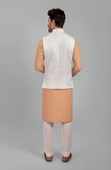 WINTER'23 MEN WAISTCOAT FORMAL OFF WHITE