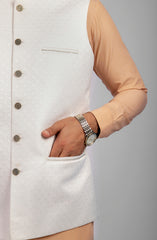 WINTER'23 MEN WAISTCOAT FORMAL OFF WHITE