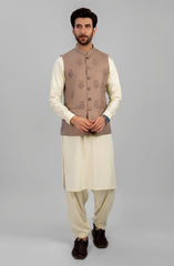 WINTER'23 MEN WAISTCOAT FORMAL FAWN