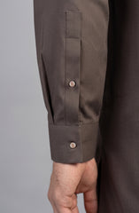 BROWN BLENDED KAMEEZ SHALWAR