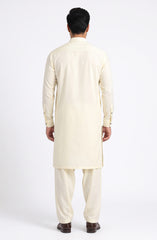 CREAM BLENDED KAMEEZ SHALWAR