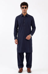 NAVY BLENDED KAMEEZ SHALWAR