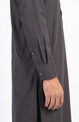 CHOCOLATE-BROWN EMBROIDERED BLENDED KAMEEZ SHALWAR