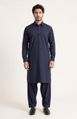 NAVY BLENDED KAMEEZ SHALWAR