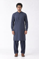 NAVY BLENDED KAMEEZ SHALWAR