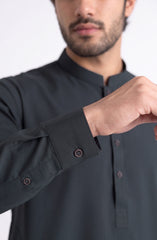 SEAL-GREY BLENDED KAMEEZ SHALWAR