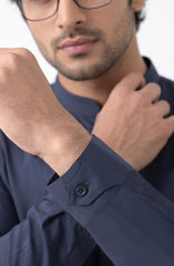 NAVY BLENDED KAMEEZ SHALWAR