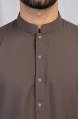 BROWN BLENDED KAMEEZ SHALWAR
