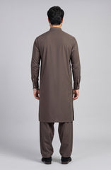 BROWN BLENDED KAMEEZ SHALWAR