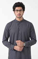 DARK-GREY BLENDED KAMEEZ SHALWAR