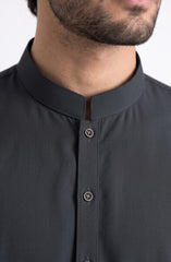 SEAL-GREY BLENDED KAMEEZ SHALWAR