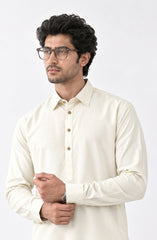 CREAM BLENDED KAMEEZ SHALWAR
