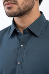 DARK-TEAL BLENDED KAMEEZ SHALWAR