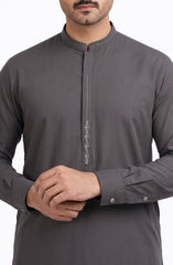GREY BLENDED EMBROIDERED KAMEEZ SHALWAR