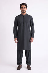 SEAL-GREY BLENDED KAMEEZ SHALWAR
