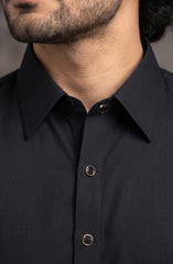 BLACK BLENDED KAMEEZ SHALWAR