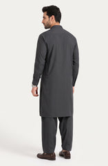 CHARCOAL BLENDED EMBROIDERED KAMEEZ SHALWAR