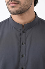 DARK-GREY BLENDED KAMEEZ SHALWAR