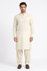 CREAM BLENDED KAMEEZ SHALWAR