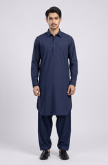 NAVY BLENDED KAMEEZ SHALWAR
