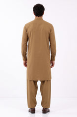 KHAKI BLENDED KAMEEZ SHALWAR