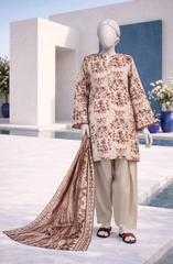 PRINTED TEXTURED LAWN 3PCS UNSTITCHED