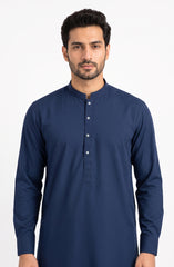 NAVY BLENDED KAMEEZ SHALWAR