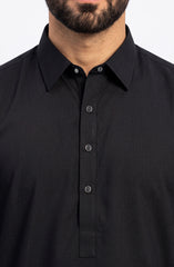 BLACK BLENDED KAMEEZ SHALWAR
