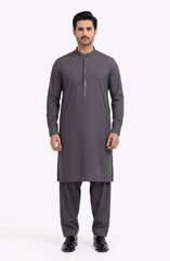 GREY BLENDED EMBROIDERED KAMEEZ SHALWAR