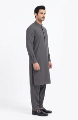 GREY BLENDED EMBROIDERED KAMEEZ SHALWAR