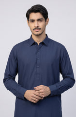 NAVY BLENDED KAMEEZ SHALWAR