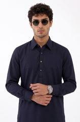 NAVY BLENDED KAMEEZ SHALWAR
