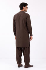 BROWN BLENDED KAMEEZ SHALWAR